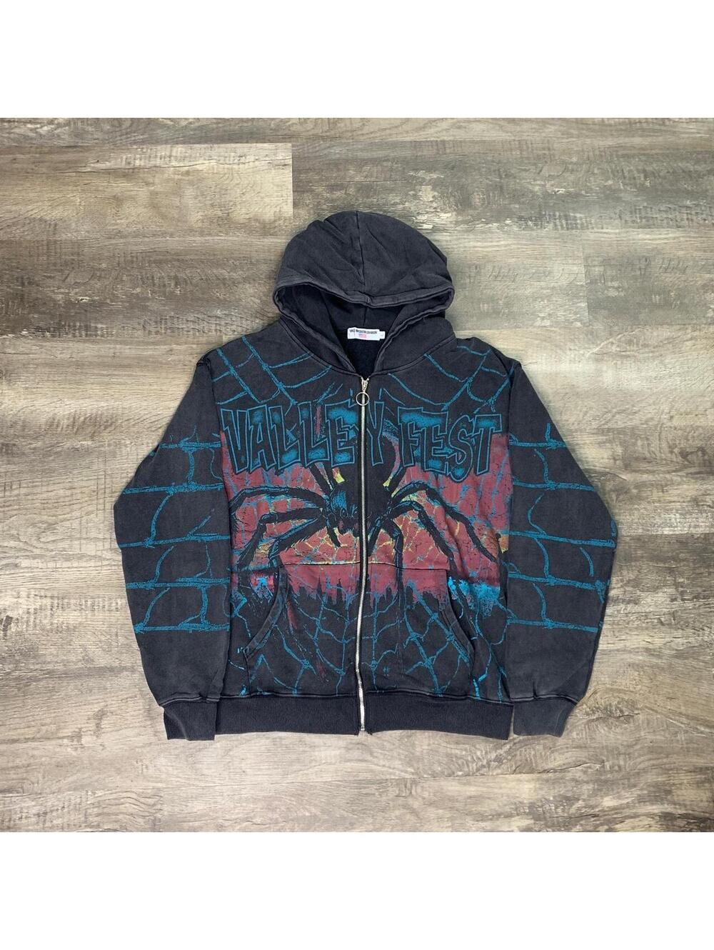 Vale Forever Spider Zip Hoodie Black | Large